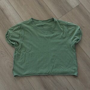 We The Free Olive Green Crop Top